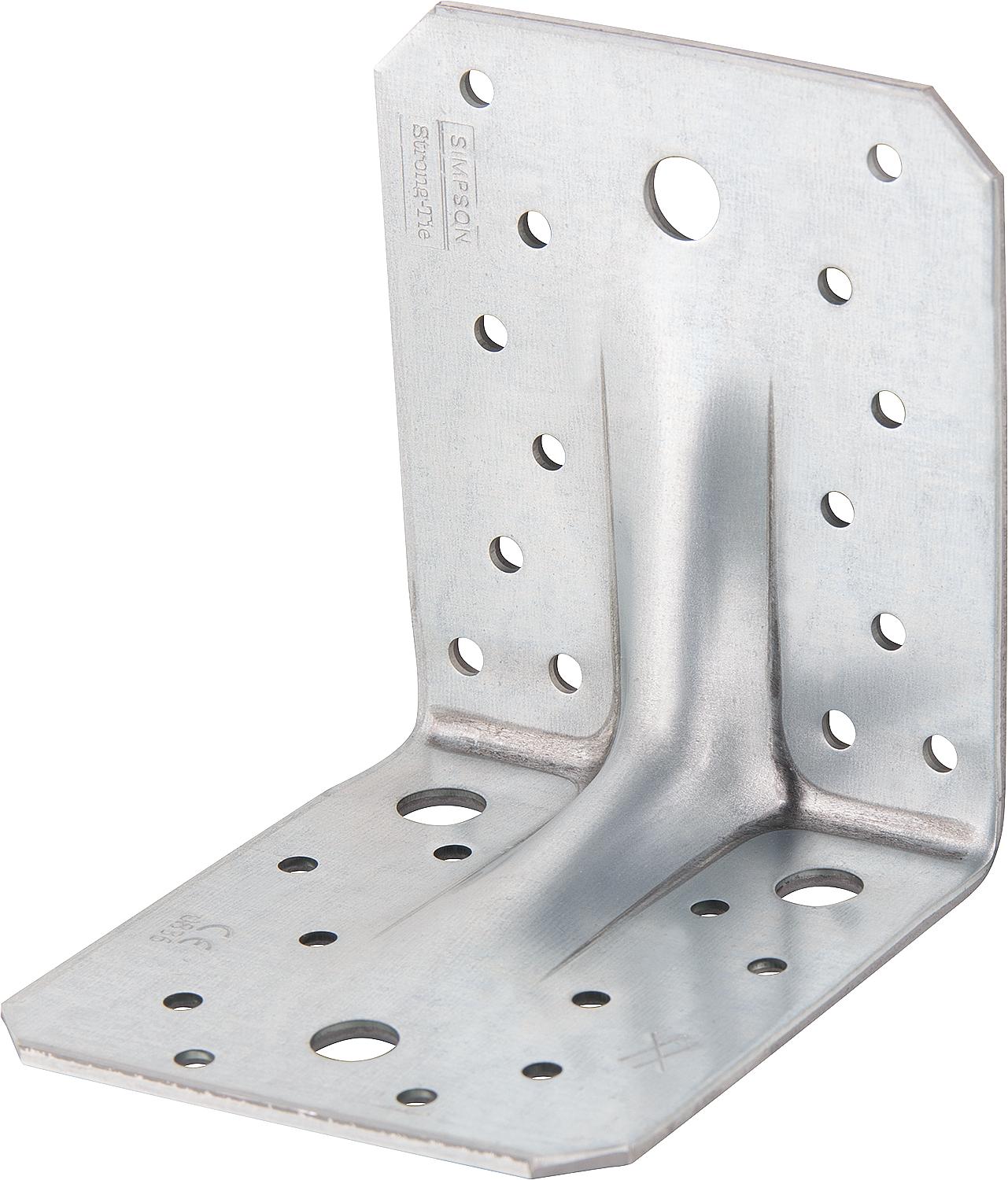 Galvanized angle bracket with rib, 170x40x95mm, 2mm thick
