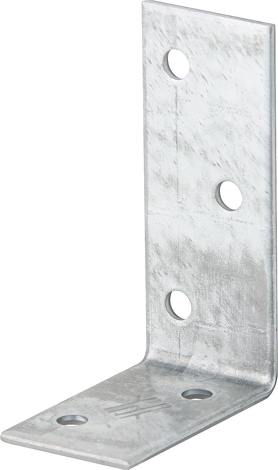 Galvanized angle bracket without ribs, 80x80x80mm, 2mm thick