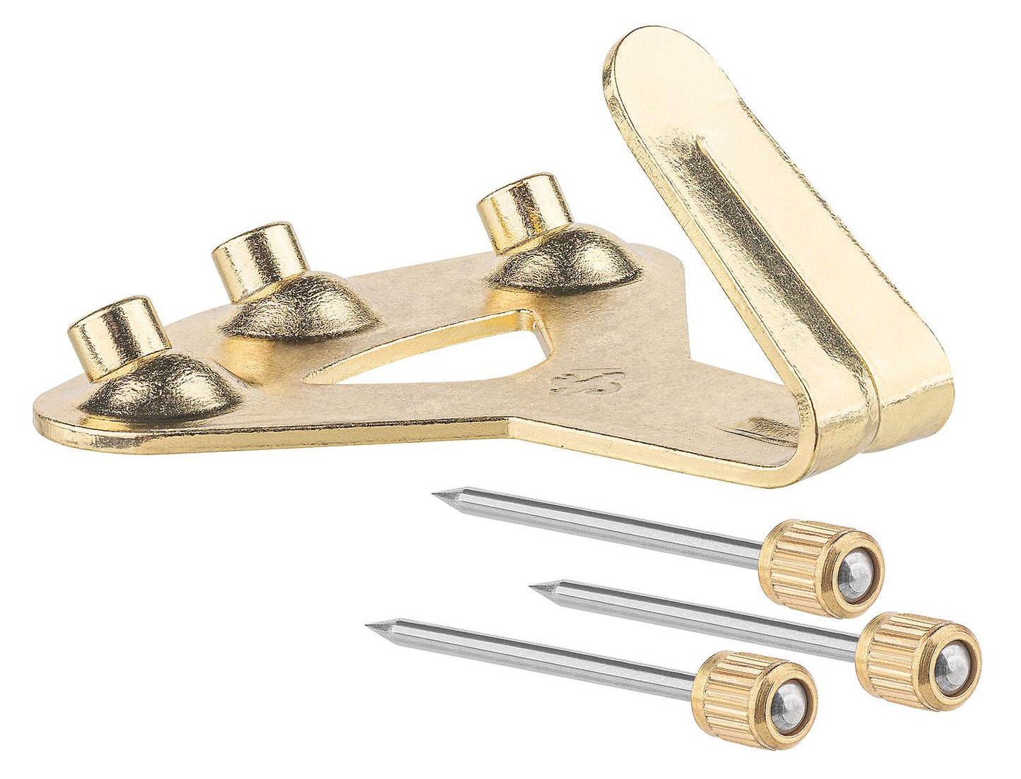Hameçons Floreat avec épingles, plaqués laiton, diamètre 4, conditionnement : 2 pièces