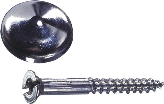 Spiegelschraube mit Messing-Kopf