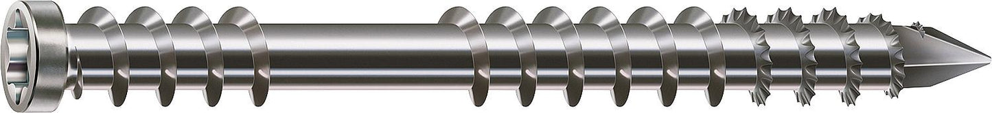 Vis à tête de cylindre en acier inoxydable A2, filetage de fixation T-Star Plus Ø5,0 x 70 mm, lot de 250