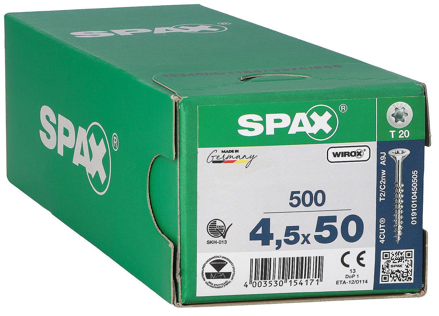 Countersunk screw SPAX® WIROX® partial thread T - STAR Plus ø 4.5 x 80 mm, pack of 200