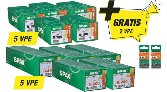 Spax promotional set washer head screw - consisting of: 5 x 94 094 05 + 5 x 94 094 06 + (2 x 94 029 16 free)