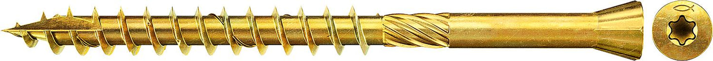 Vis à parquet Fischer, petite tête fraisée 60°, électro-galvanisées, Torx