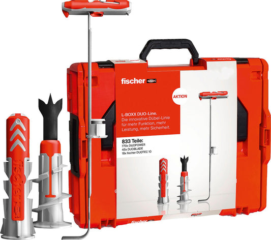 Dübelsortiment Fischer DuoLine, 834-teilig in L-BOXX 102
