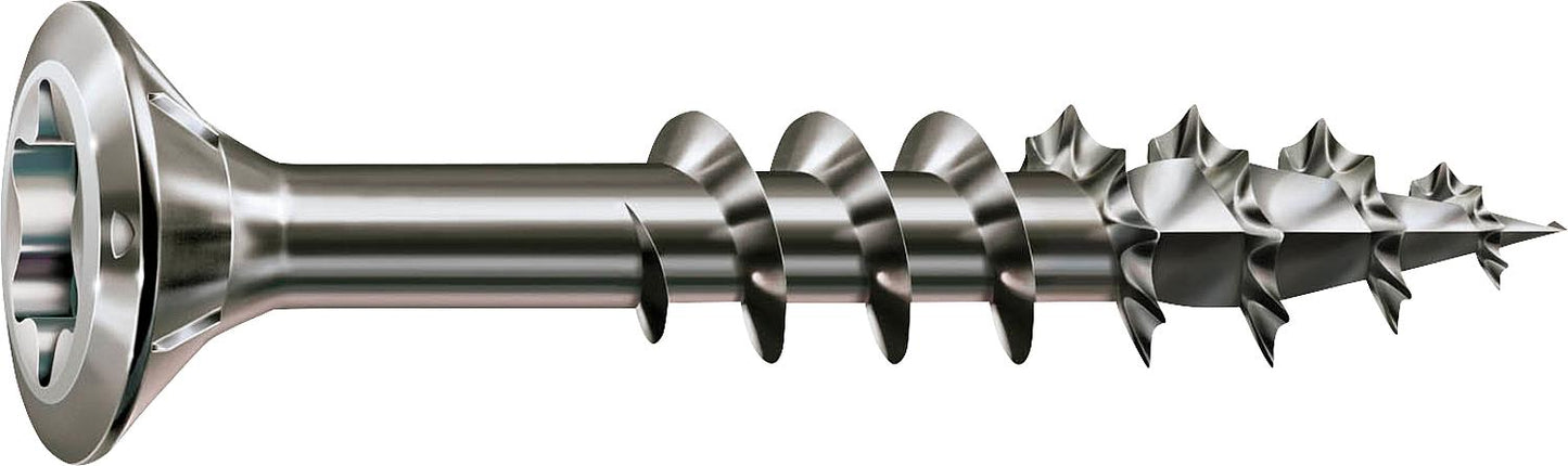 Vis SPAX® pour la construction de fenêtres, filetage partiel, WIROX®, tête fraisée, T-STAR plus, pointe 4CUT, trempée, revêtement coulissant
