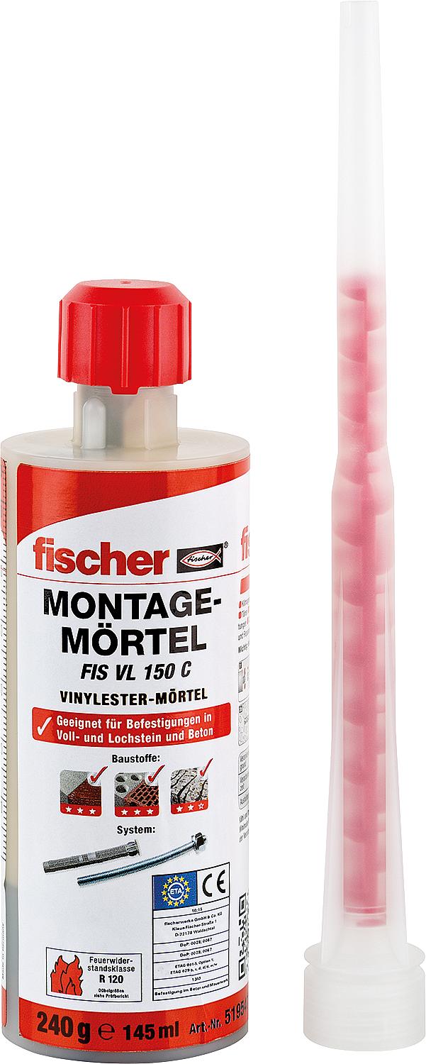 Mortier d'assemblage Fischer 150 C, contenu : 145 ml