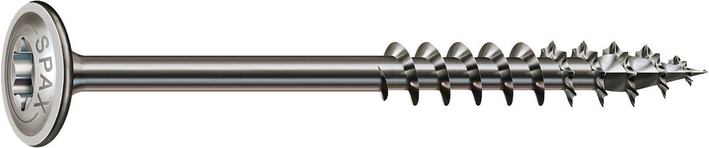 SPAX® stainless steel A2 countersunk head screw, partial thread, T-STAR Plus, ø 6.0 x 140 mm, pack of 100