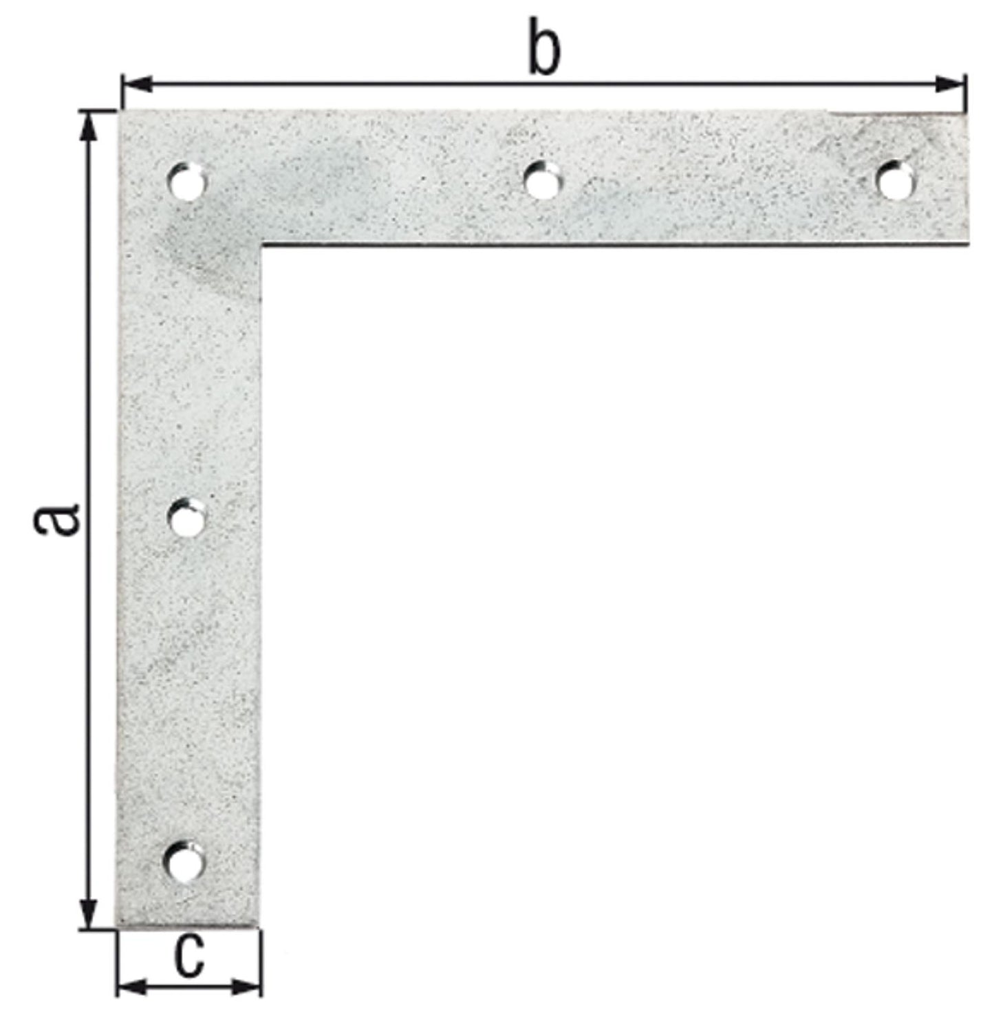 Corner bracket, 200x200x30mm, sendzimir galvanized