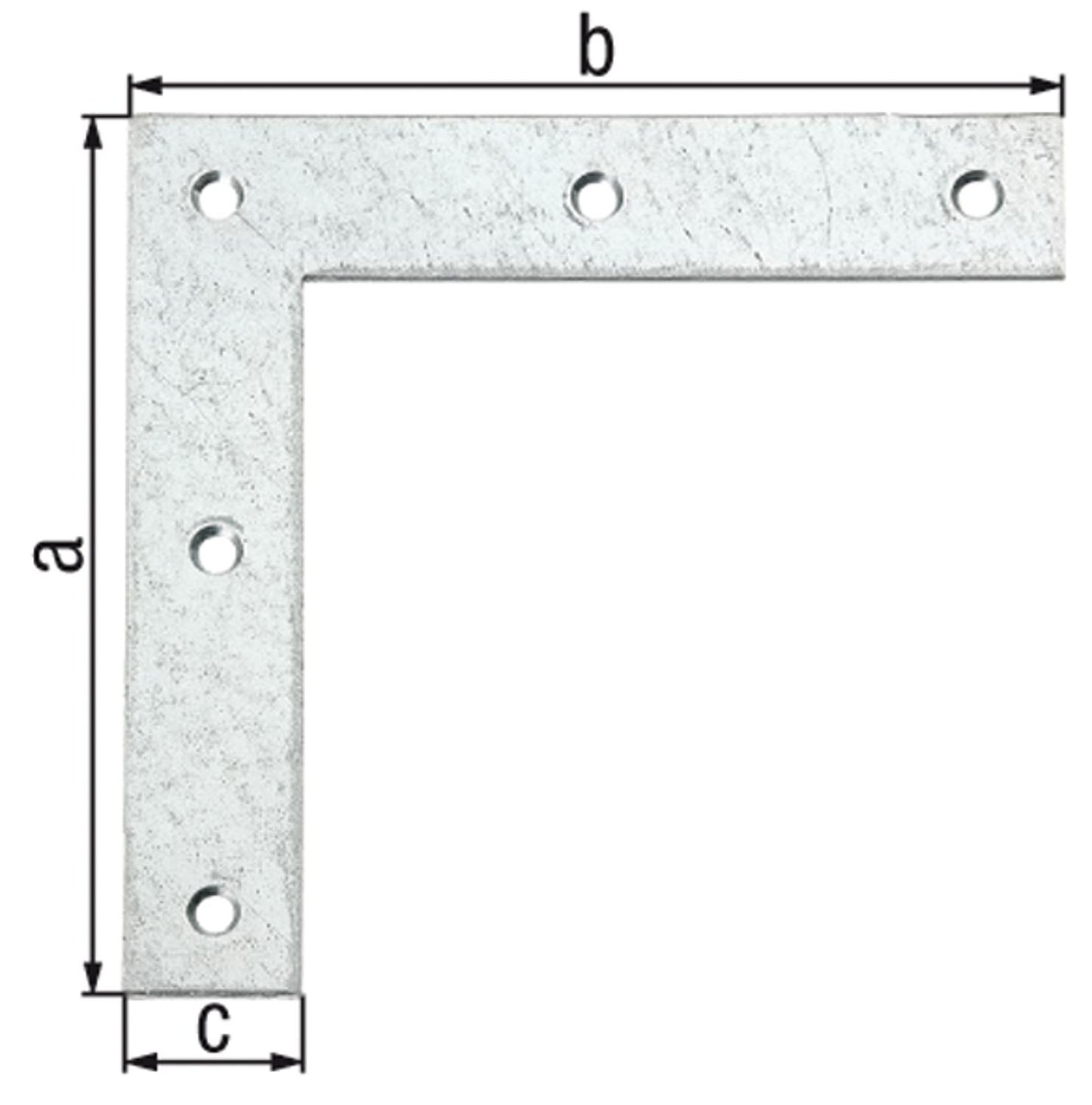 Corner bracket, 200x200x30mm, sendzimir galvanized