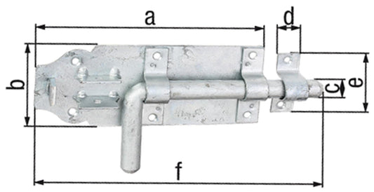 Bolzenriegel mit rundem Griff