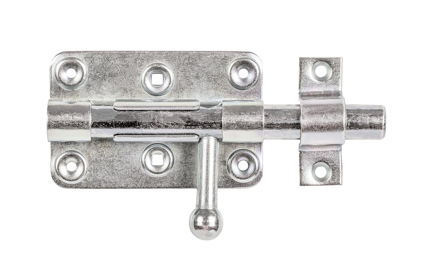 Bolt-type lock latch with attached loop, 140x60mm, electro-galvanized, thick-film passivated