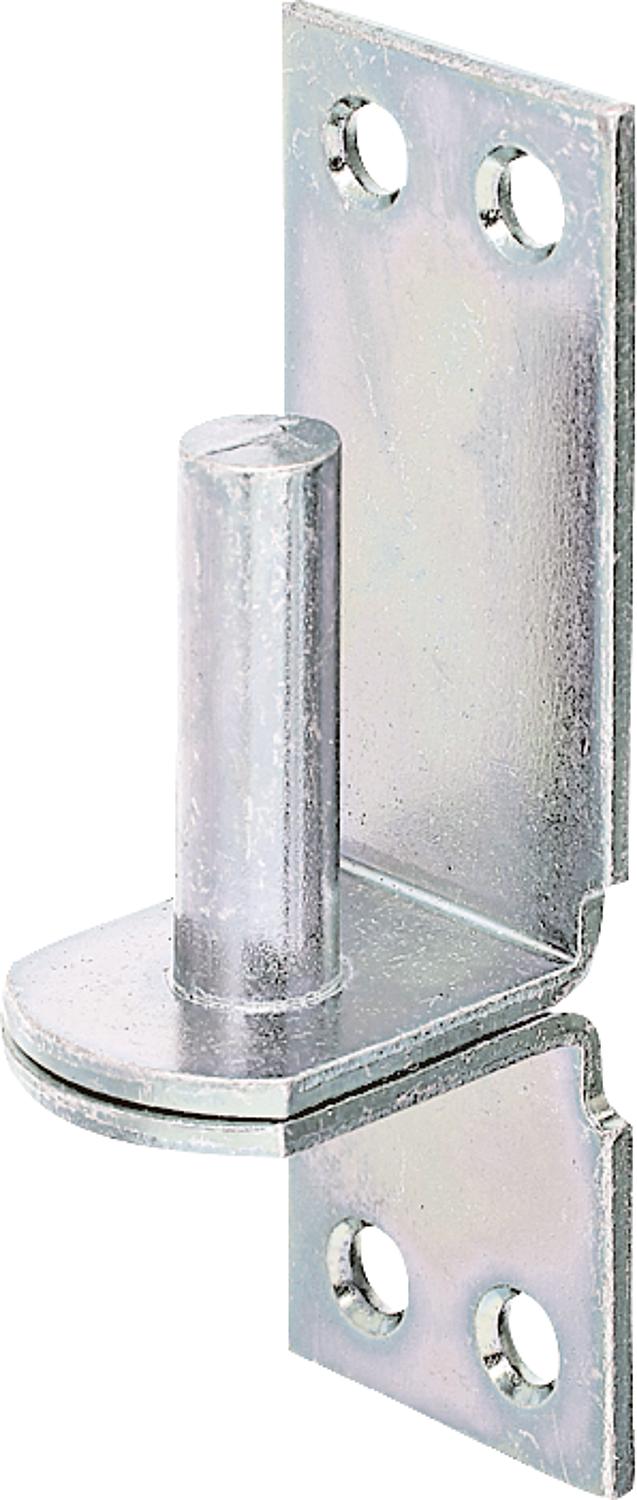 Hinge on plate, DI, ø 20 mm, 167 x 60 mm, yellow zinc plated