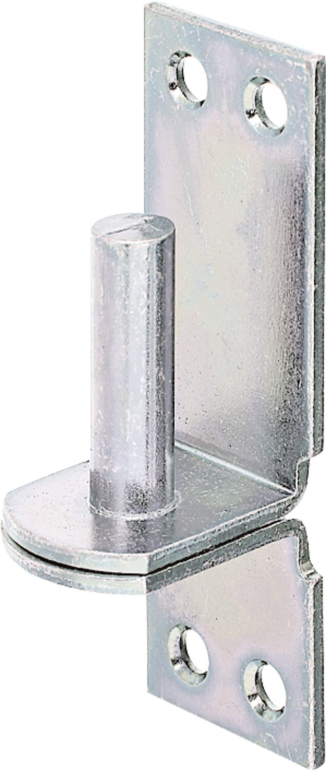 Hinge on plate, DI, ø 20 mm, 167 x 60 mm, yellow zinc plated
