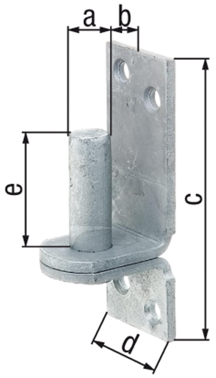 Clamp on plate, DI, ø 20 mm, 167 x 60 mm, hot-dip galvanized