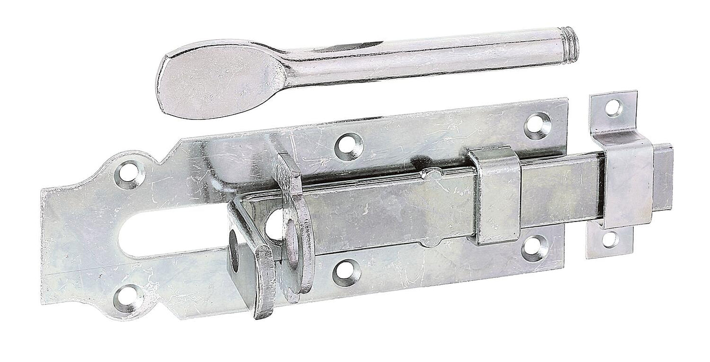 Stable door lock bolt, with loop 160mm, electro-galvanized, thick-film passivated