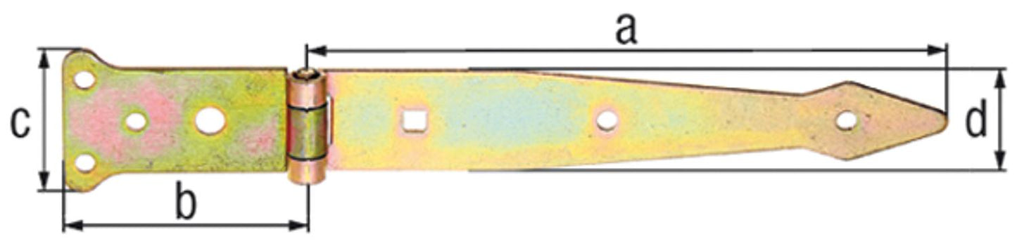 Werfgehänge, 302/77x48mm galv. verzinkt