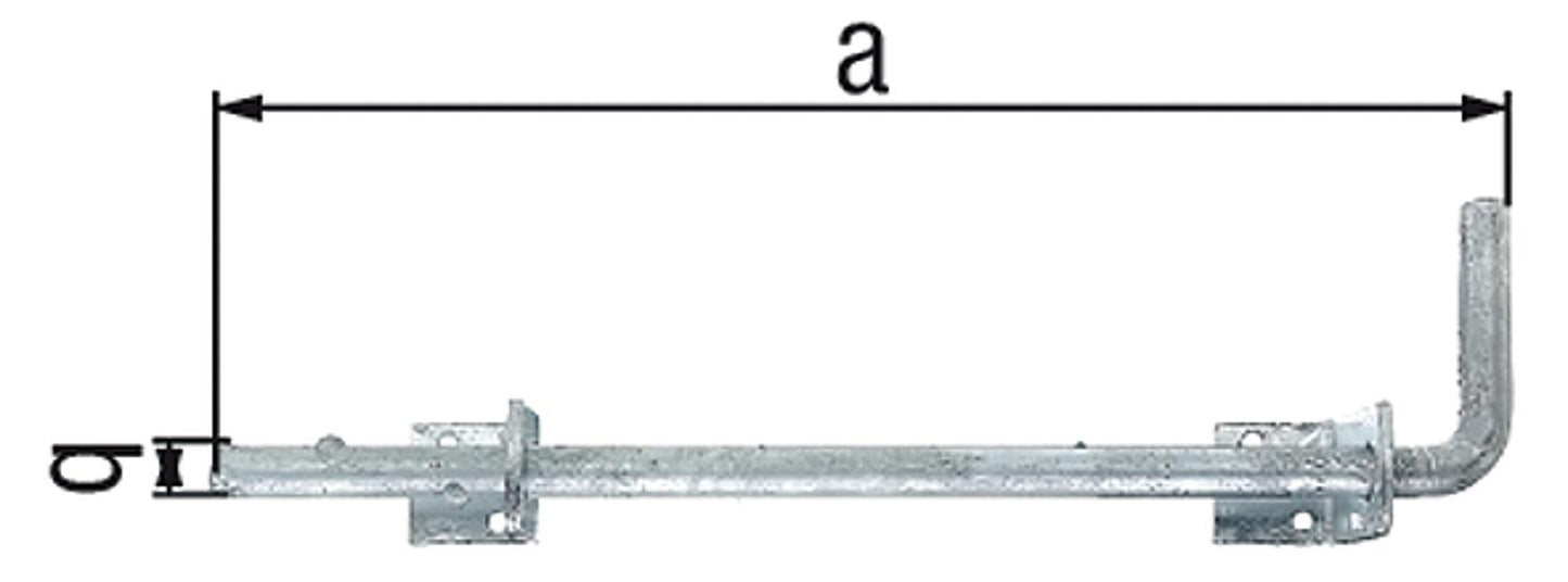 Floor slide, 400mm, Ø 16 mm, hot-dip galvanized