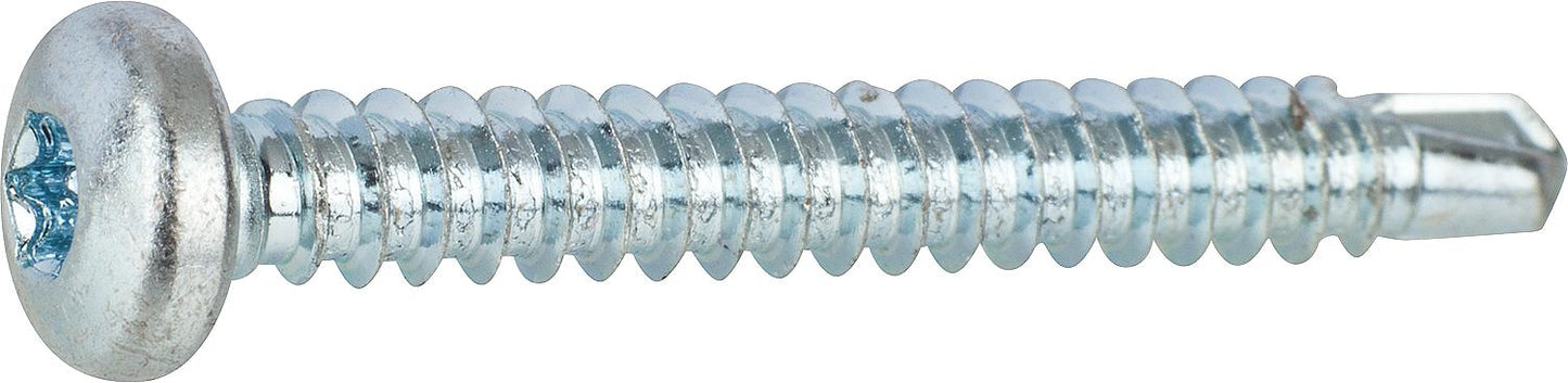 Self-drilling screw, pan head, DIN/EN/ISO 15482 with Torx, zinc-plated, ø 4.8 x 25 mm, pack size = 1000 pieces