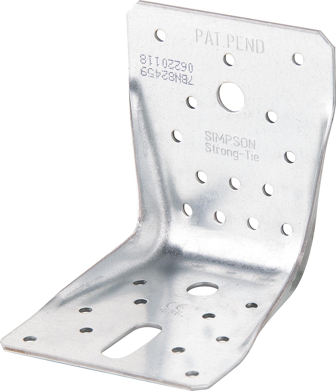 Galvanized angle bracket with rib, 170x40x95mm, 2mm thick
