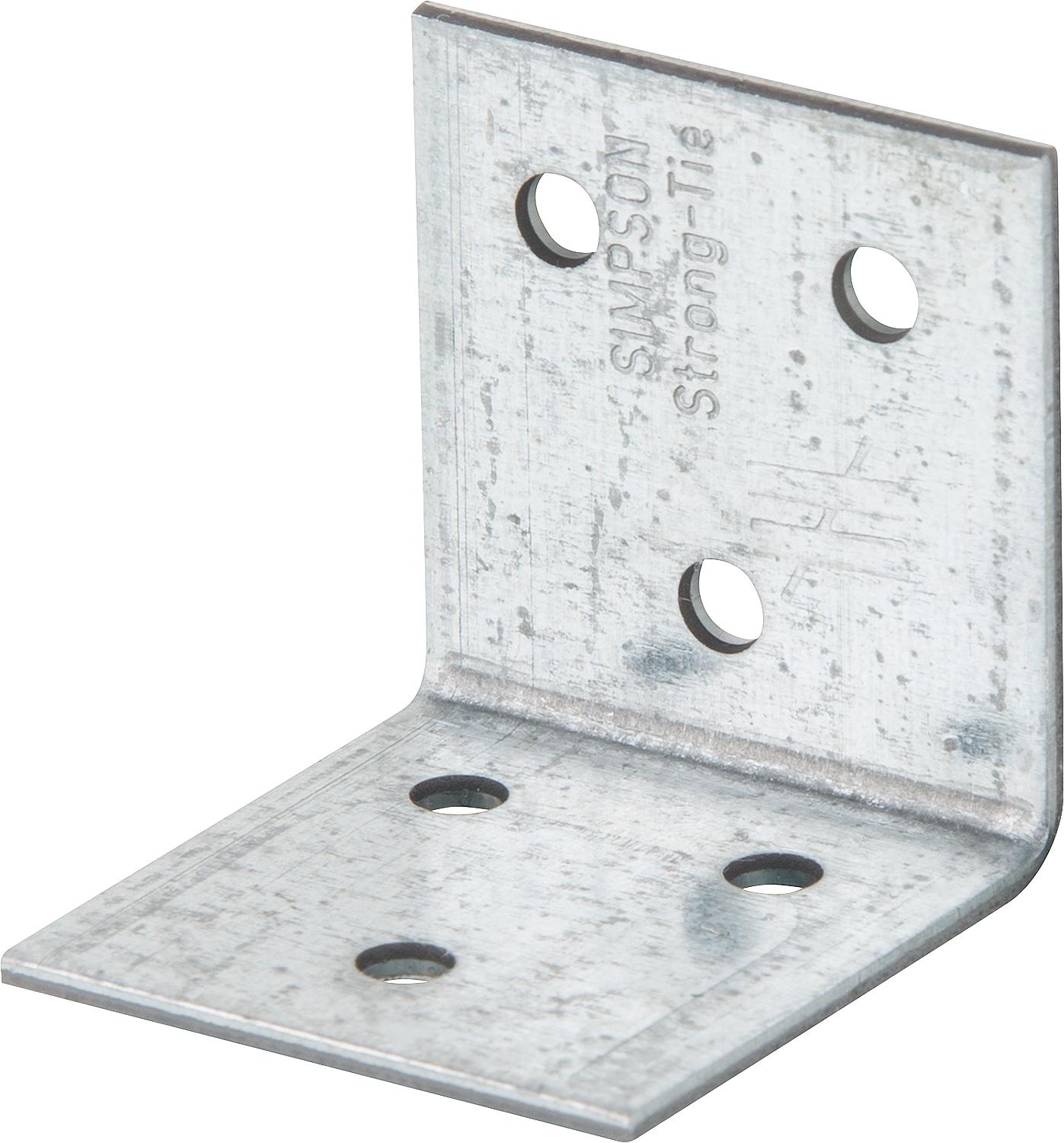 Galvanized angle bracket without ribs, 80x80x80mm, 2mm thick