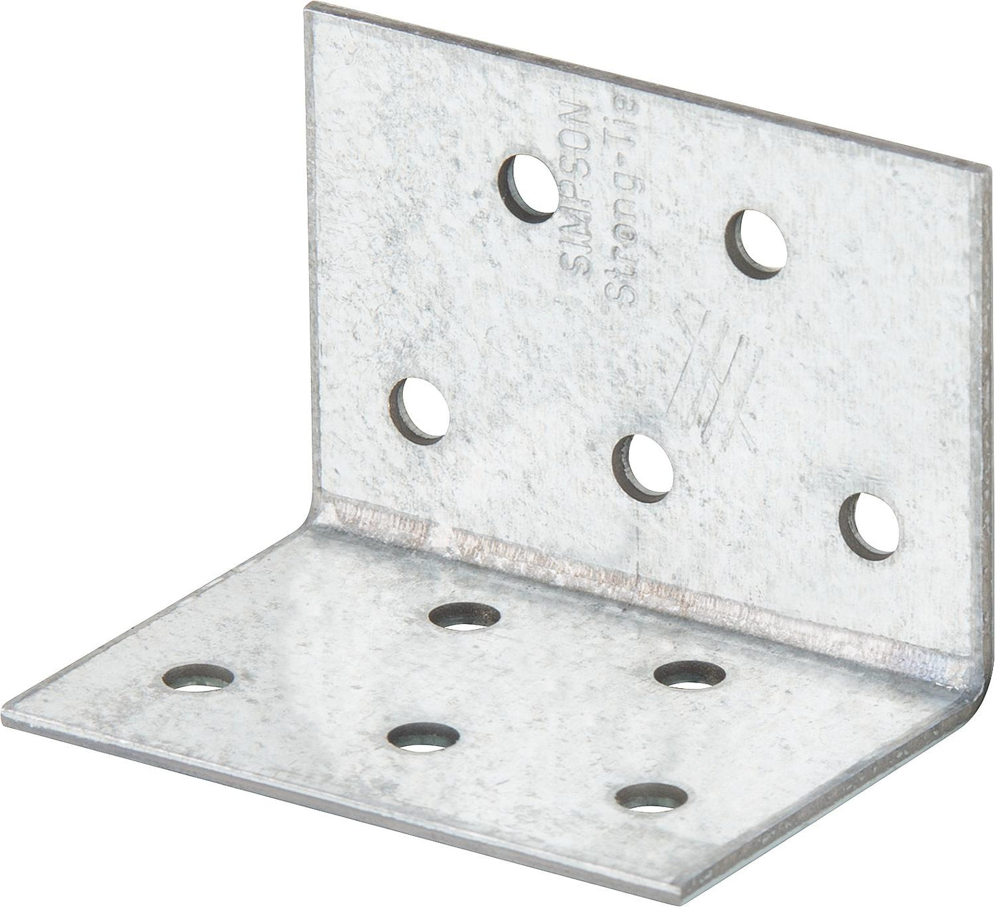 Galvanized angle bracket without ribs, 80x80x80mm, 2mm thick