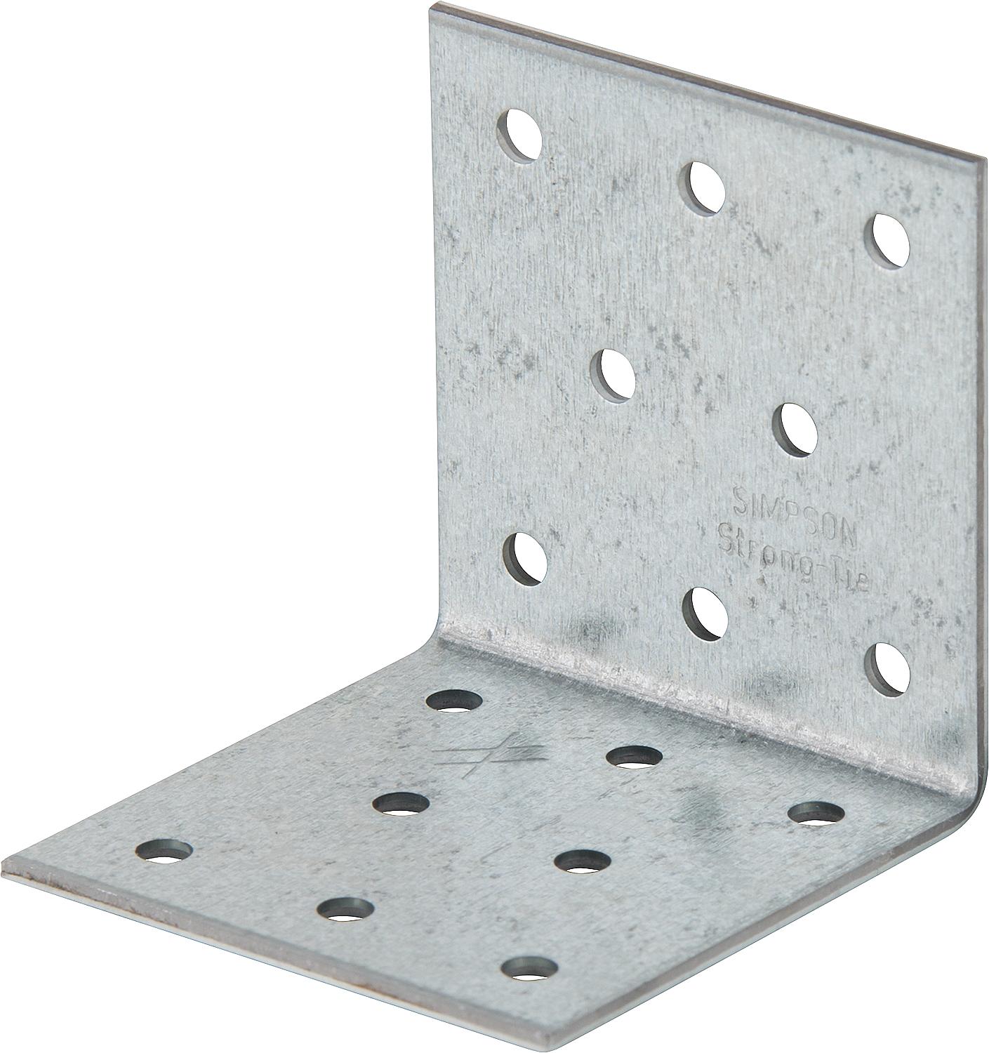 Galvanized angle bracket without ribs, 80x80x80mm, 2mm thick