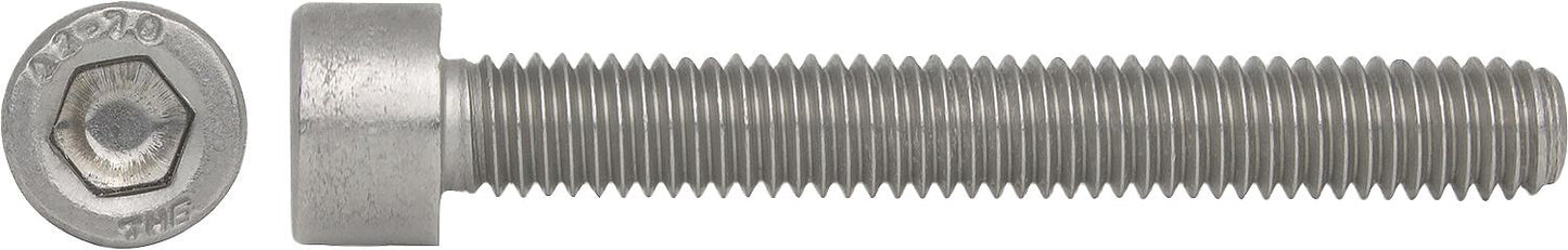 Zylinderschrauben mit Innensechskant, VG DIN 912 A2-70 M 12X60/60 VPE: 50