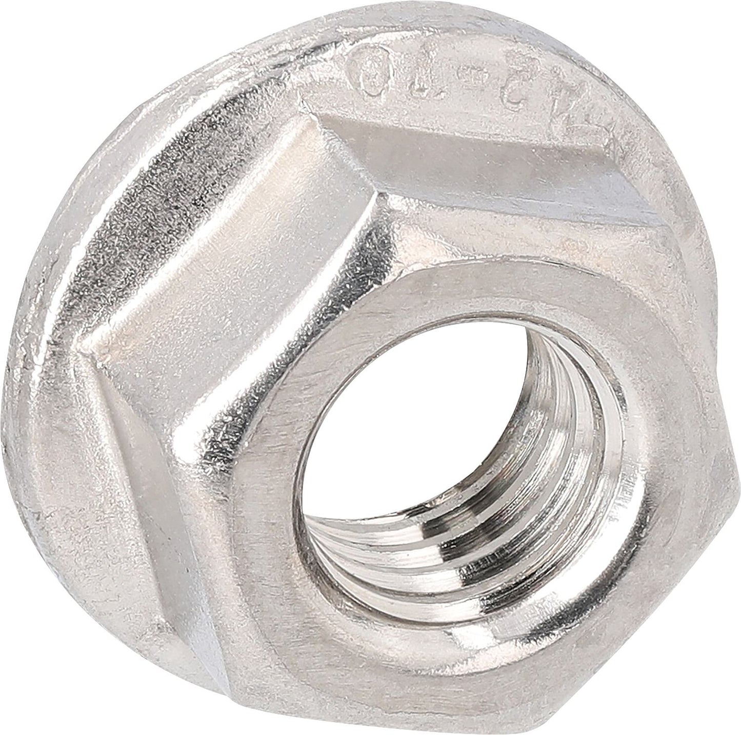 Sechskantmuttern mit Flansch und Sperrverzahnung DIN 6923 A4-80 M 16 VPE: 50