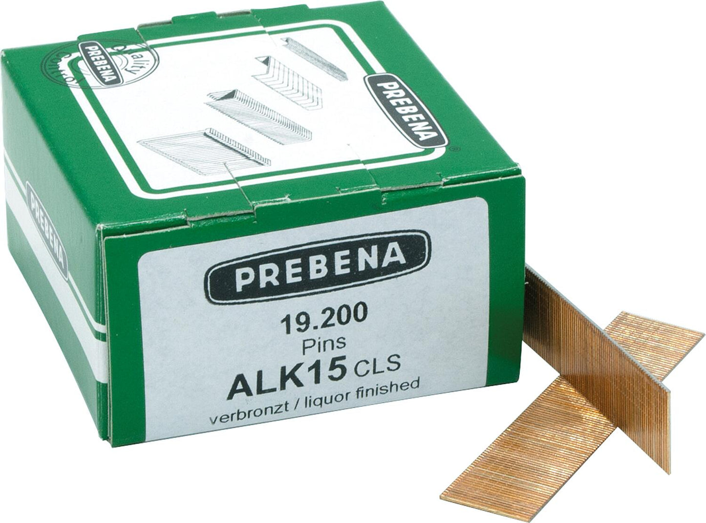 Stiftnägel Type ALK, 35 mm, verbronzter Stahl, VPE = 9600 Stk.