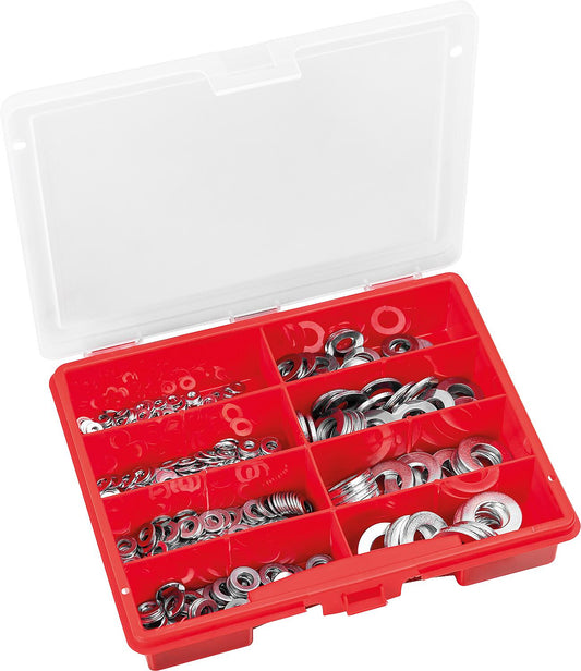 Assortment case of washers DIN 125, 435 pieces