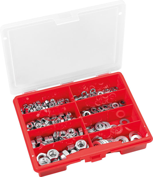 Assortment case of hexagon nuts DIN 934, 380 pieces