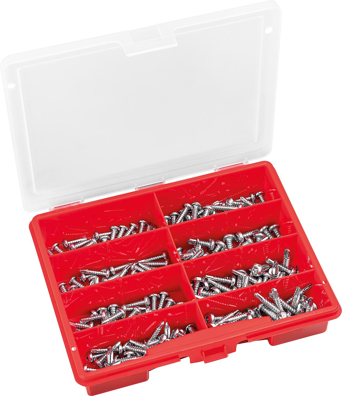 Assortment case of self-drilling screws DIN 7504, 200 pieces