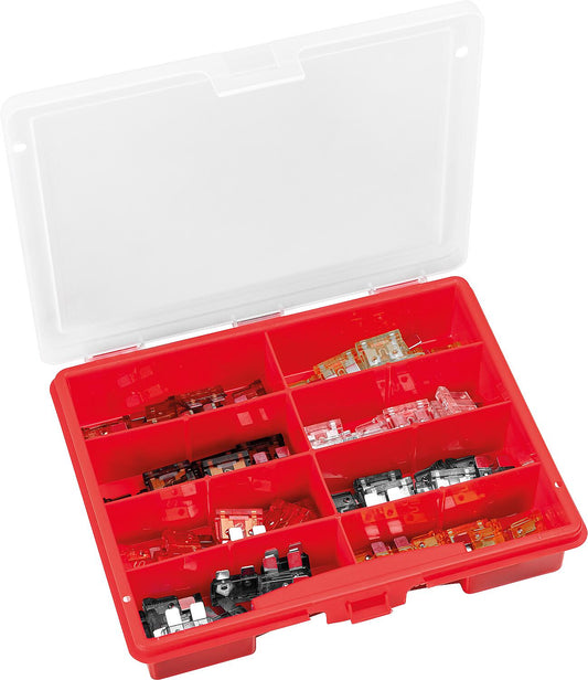 Coffret d'assortiment pour fusibles à lames, format standard 80 pièces