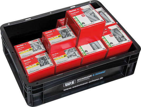 Vorteilspaket WS + Fischer, Spreizdübel SX Plus (5 VPE 6 x 30 + 5 VPE 10 x 50), 750 Stück + gratis WS BOX