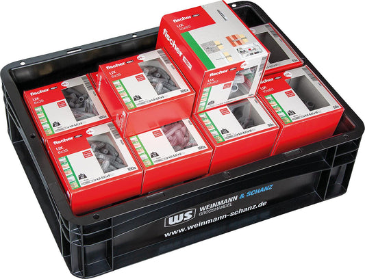 Vorteilspaket WS + Fischer, Universaldübel UX (5 VPE 6 x 35 + 5 VPE 10 x 60), 750 Stück + gratis WS BOX