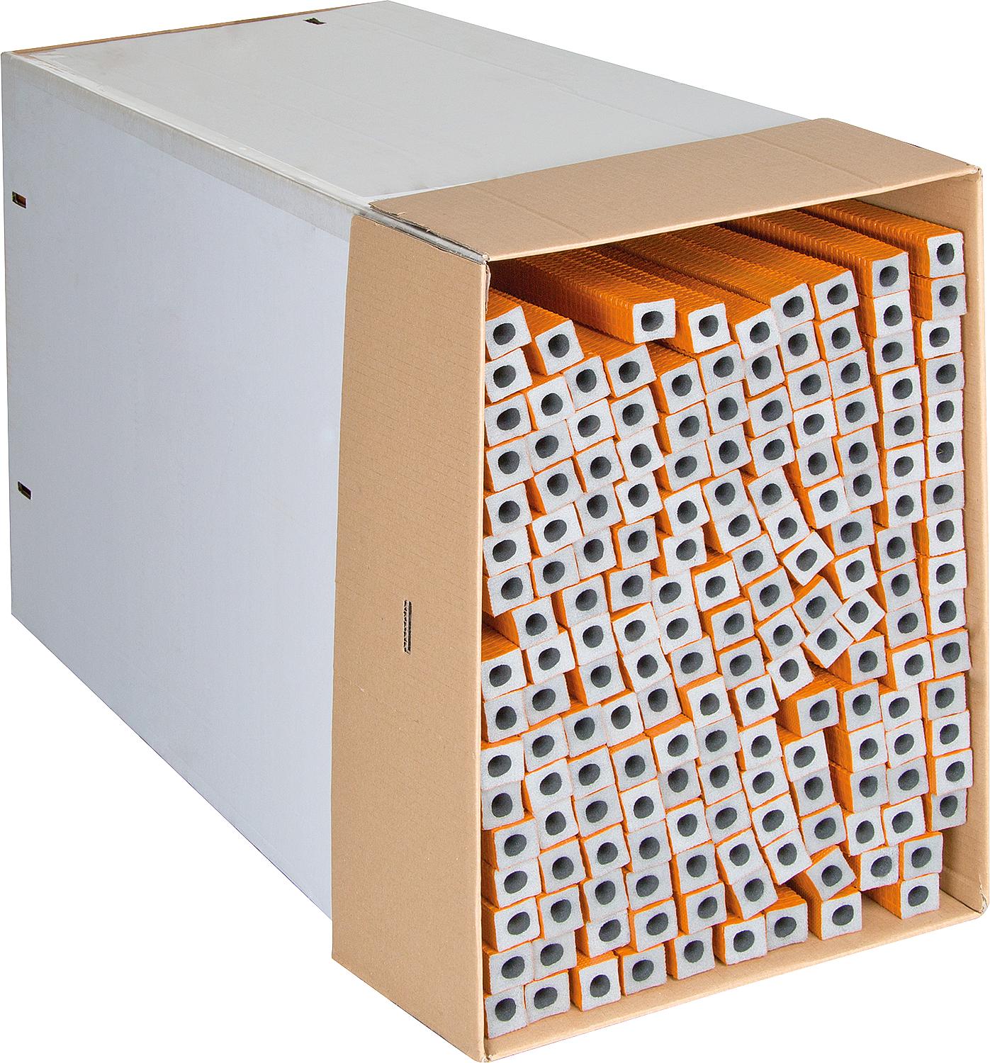 Eccentric insulating tubing 35 x 9 mm, length: 1 m, pack of 58 PE-XT with protective skin, orange