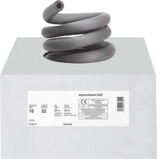 Rubber insulation 28 mm, insulation thickness 10 mm, packaging unit = 1 carton = 18 m²