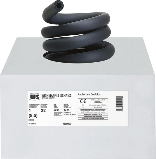 Rubber insulation K 28 mm, insulation thickness 12 mm, 1 carton 20 m continuous