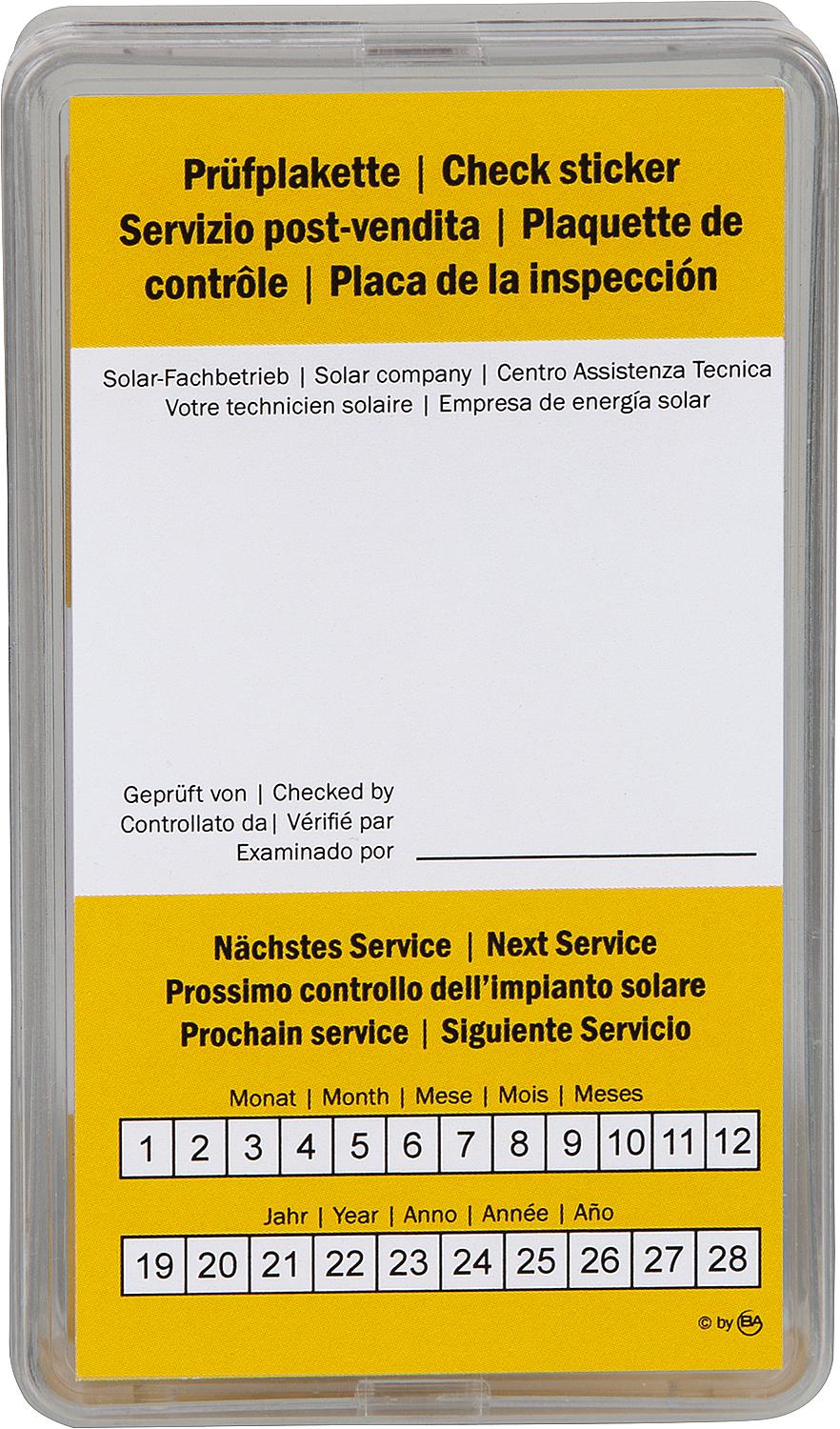 Test label stickers - solar accessories for solar test kits, pack of 12