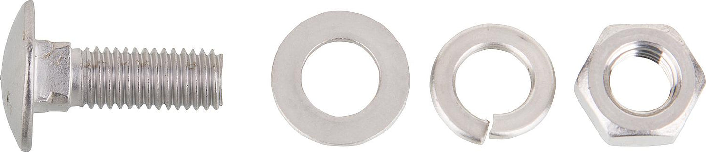 Boulon à tête carrée en acier inoxydable M10x30 mm avec rondelle, écrou et rondelle élastique