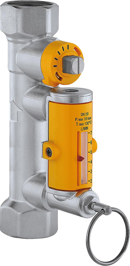 Strangregulierventil mit Durchflussmesser für Solaranlagen 1'', 10-40l/min.