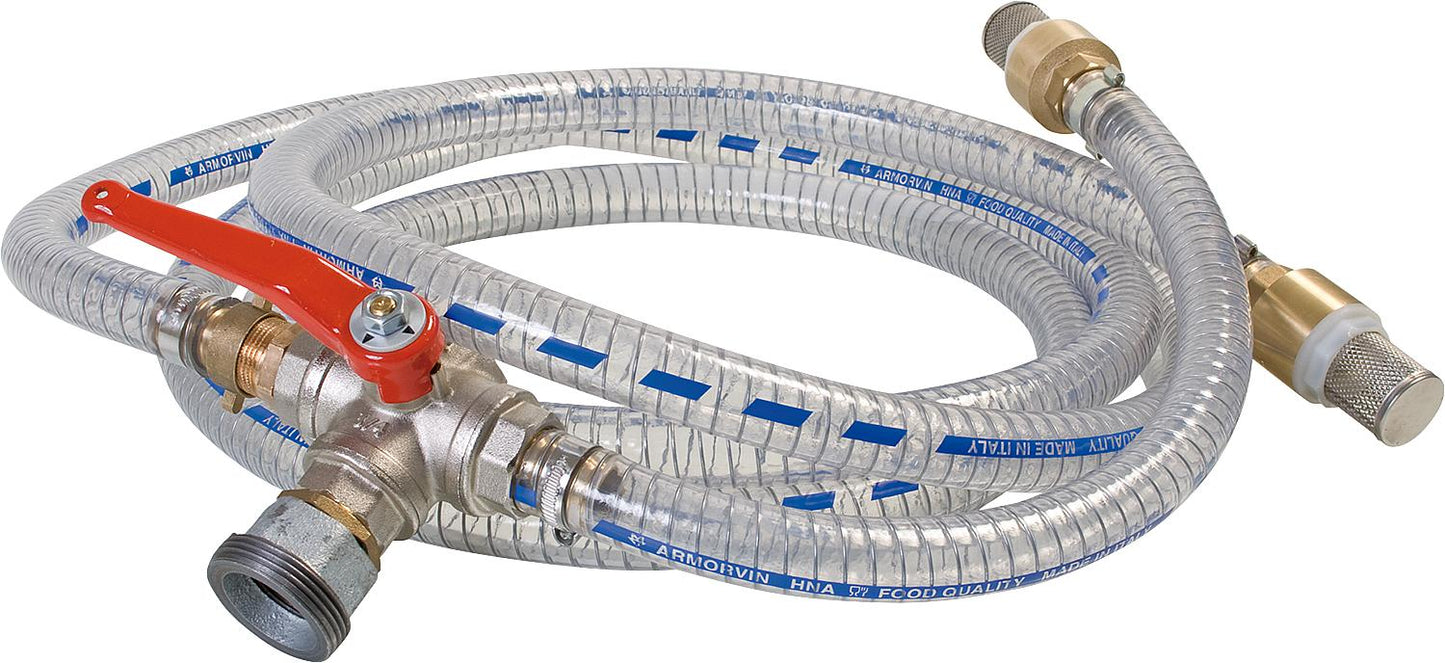 Extension package consisting of 3-way ball valve, suction hose 3/4'' 4m and 0.5m