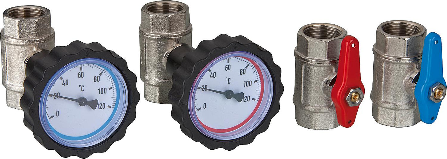 Kit de raccordement pour vanne à bille DN 20 (3/4")