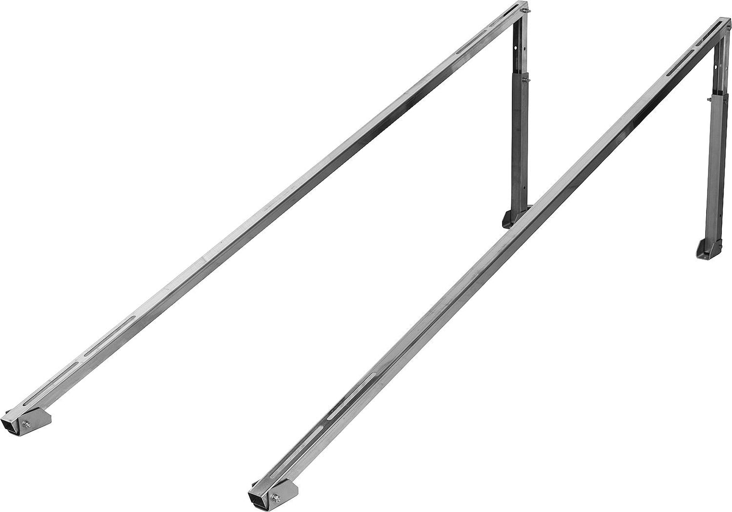 Extension for mounting system for roof pitches below 25 degrees for 1 tube collector