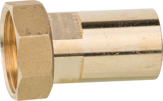 Screw connection on press-solder fitting, 1 1/4" x ÜWM-35mm fitting, brass, incl. gasket