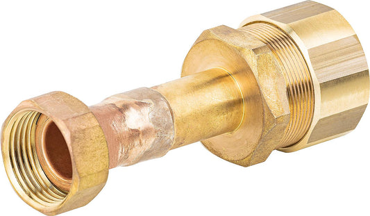 Screw fitting for spiral pipe DN25x1" IG-ÜWM, brass, with graphite high-temperature seal