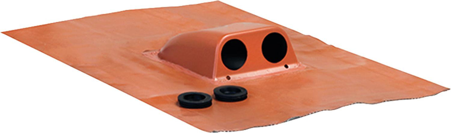 Roof seal for solar pipes, 2 pipes/hoses 31-45mm