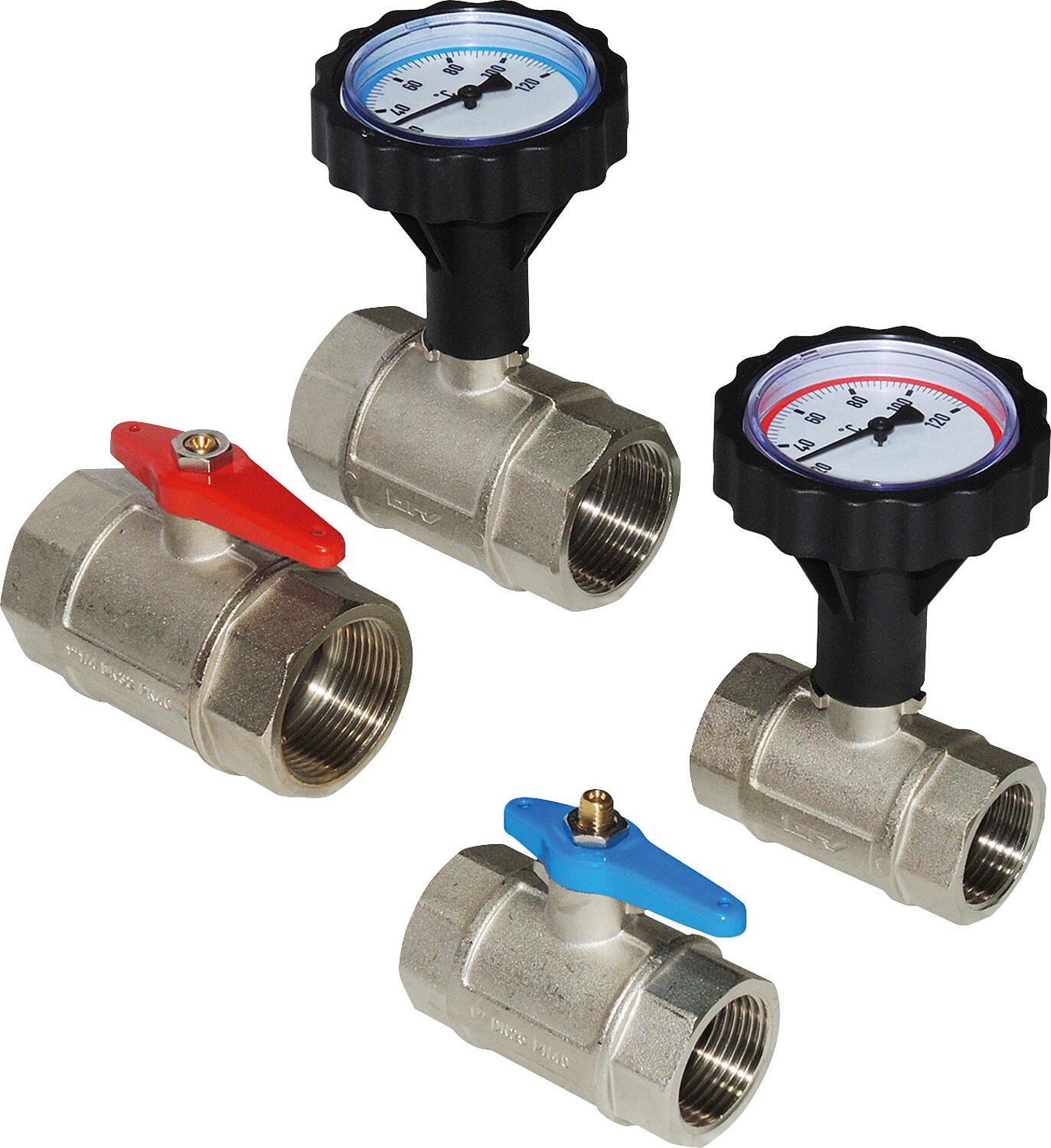 Ball valve connection set Easyflow Fresh 2, 80 L/min. without circulation