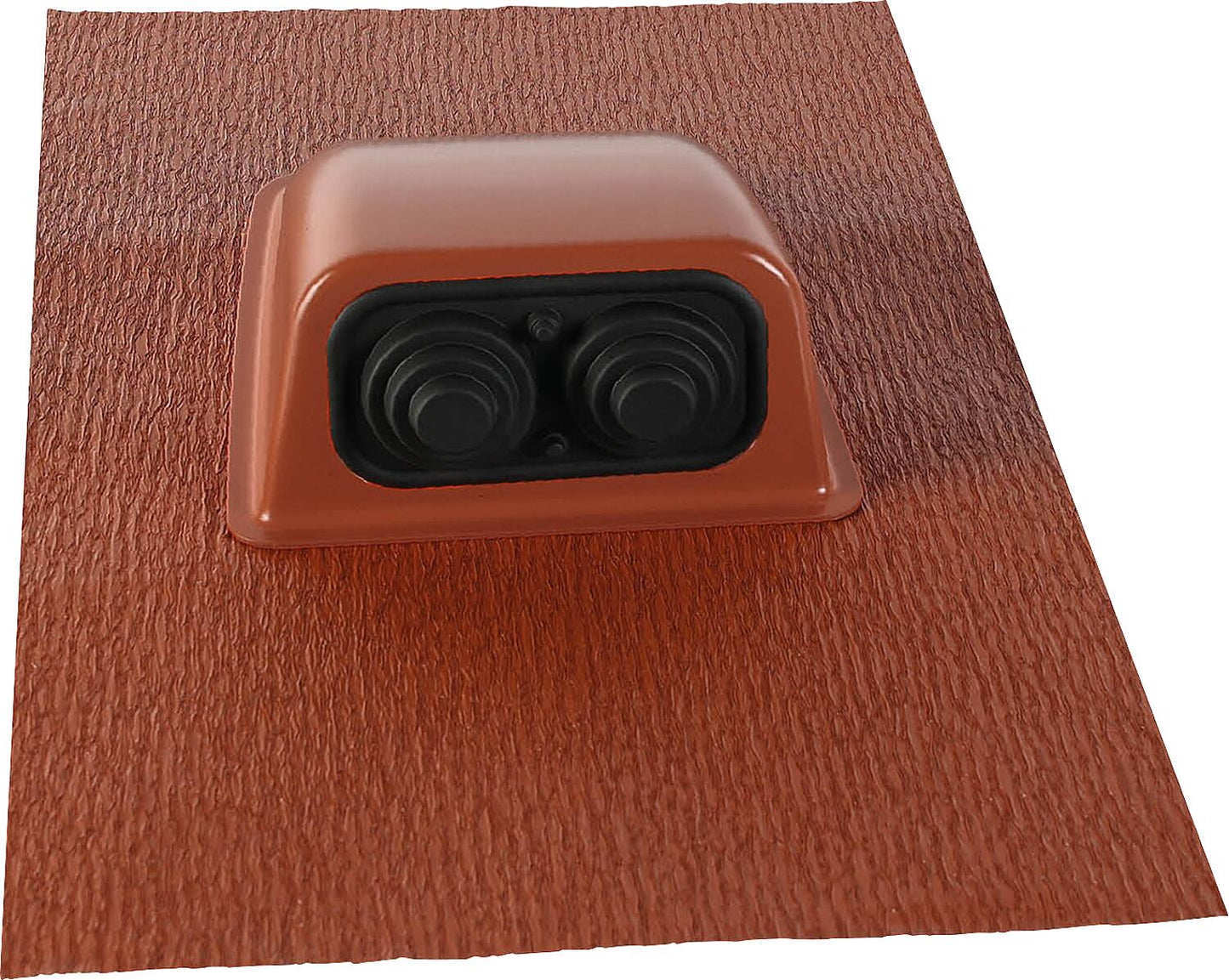 Roof-mounted pipe penetration, double penetration 10-55mm/2-10mm, black